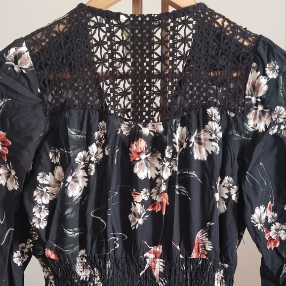 Jaase | Women's Maxi 3/4 Sleeve Dress | Floral print | Ruffle | Size S - Picture 9 of 11